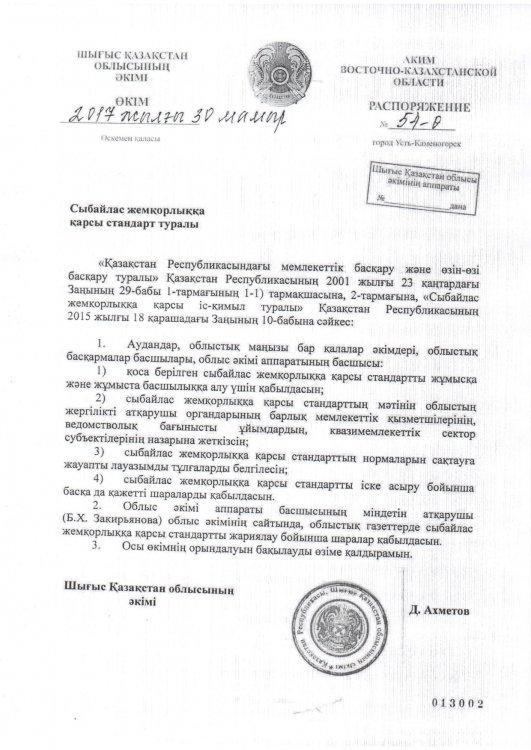 Сыбайлас жемқорлыққа қарсы стандарт/Антикоррупционный стандарт